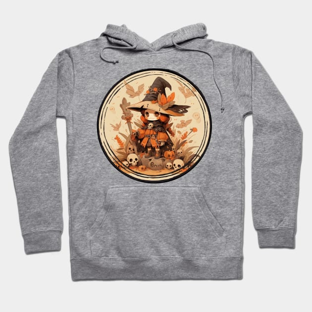 Witchy Whimsy: A Cozy Spell Amongst Skulls and Pumpkins Hoodie by Iron Creek